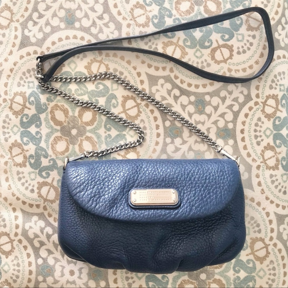 Marc Jacobs Navy Leather Crossbody Bag
